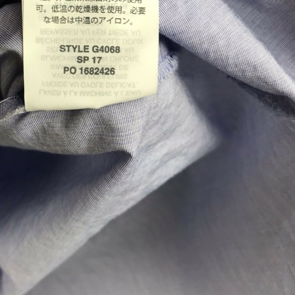 J Crew Peasant Top Popover Blouse SZ 12P Gathered - Picture 6 of 7